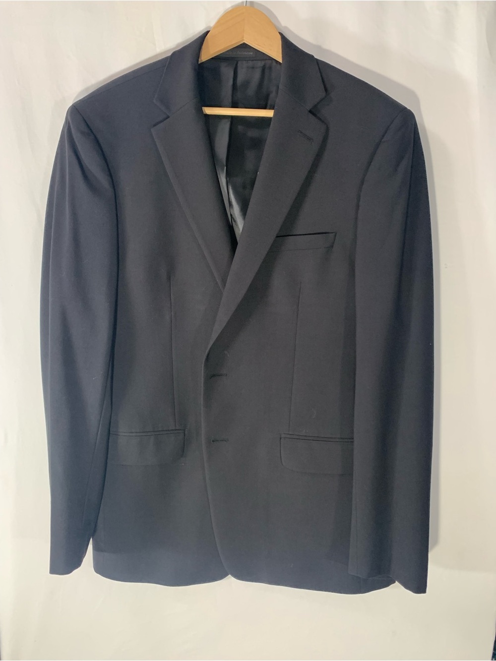 Calvin Klein Slim Fit 44L Black Men's Single-Breasted Suit Blazer Sport Coat